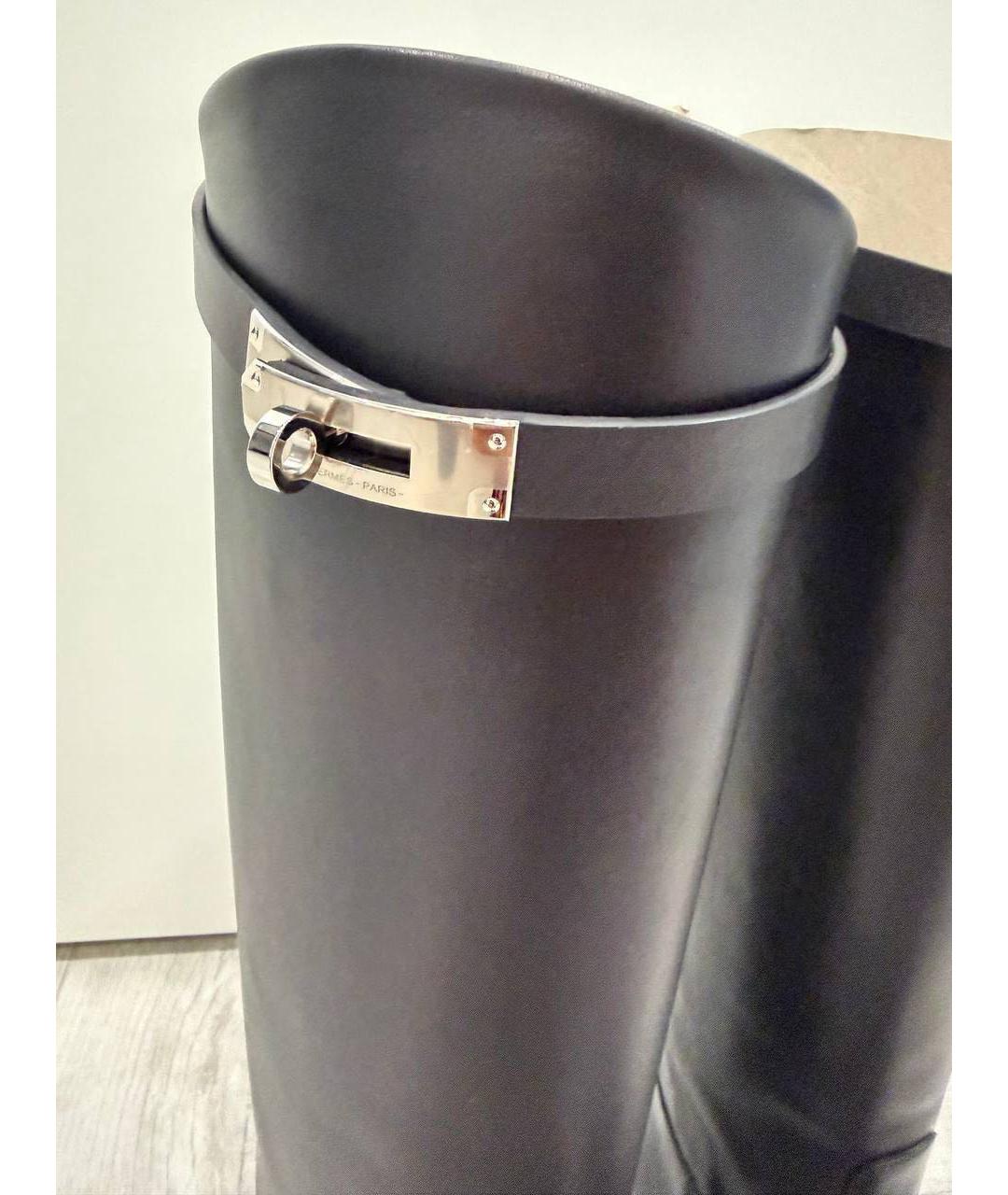 HERMES Черные кожаные сапоги, фото 3