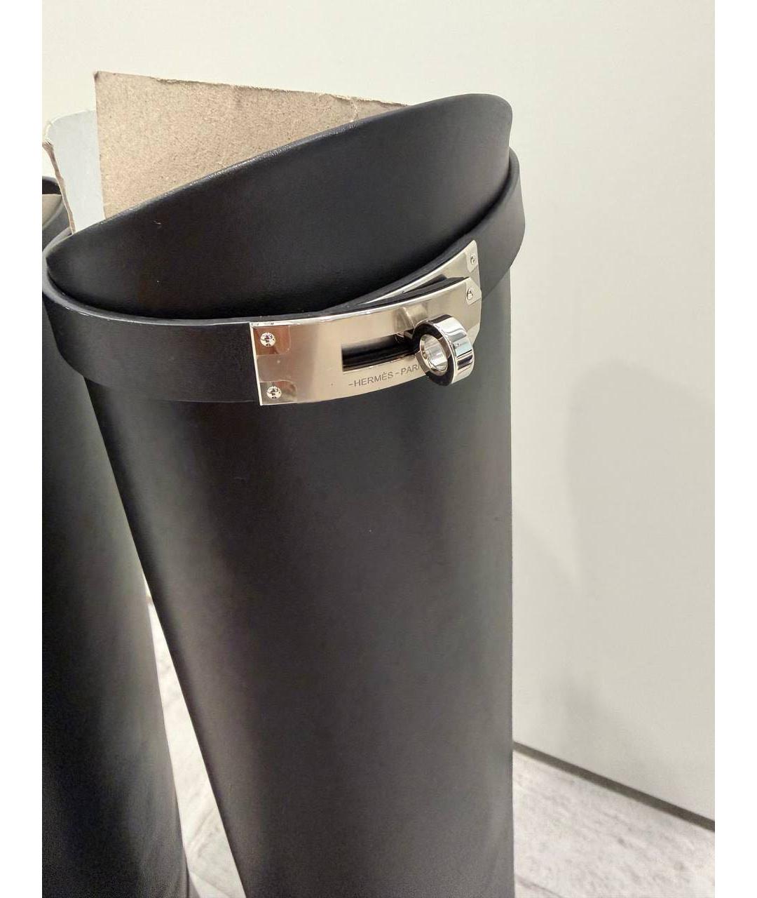 HERMES Черные кожаные сапоги, фото 4