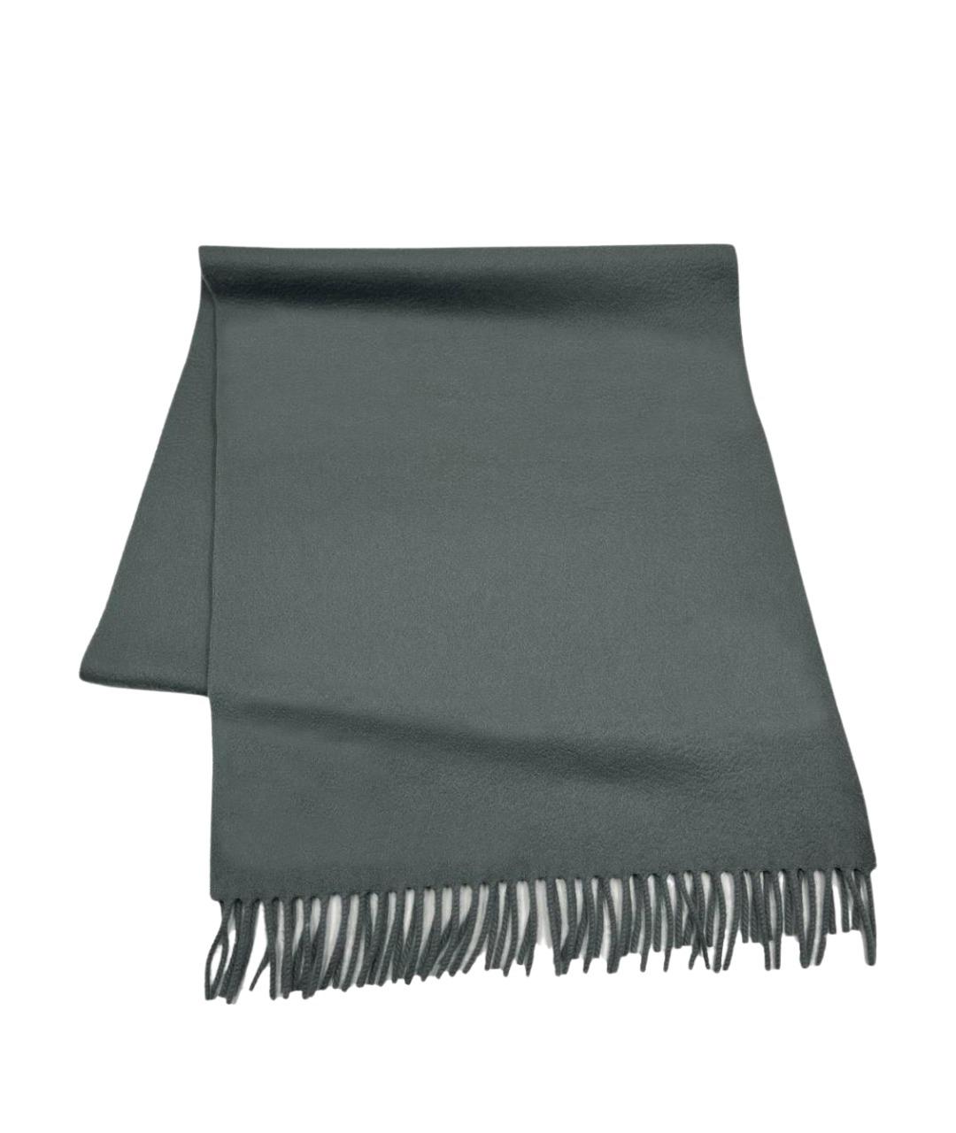 LORO PIANA Хаки кашемировый шарф, фото 1