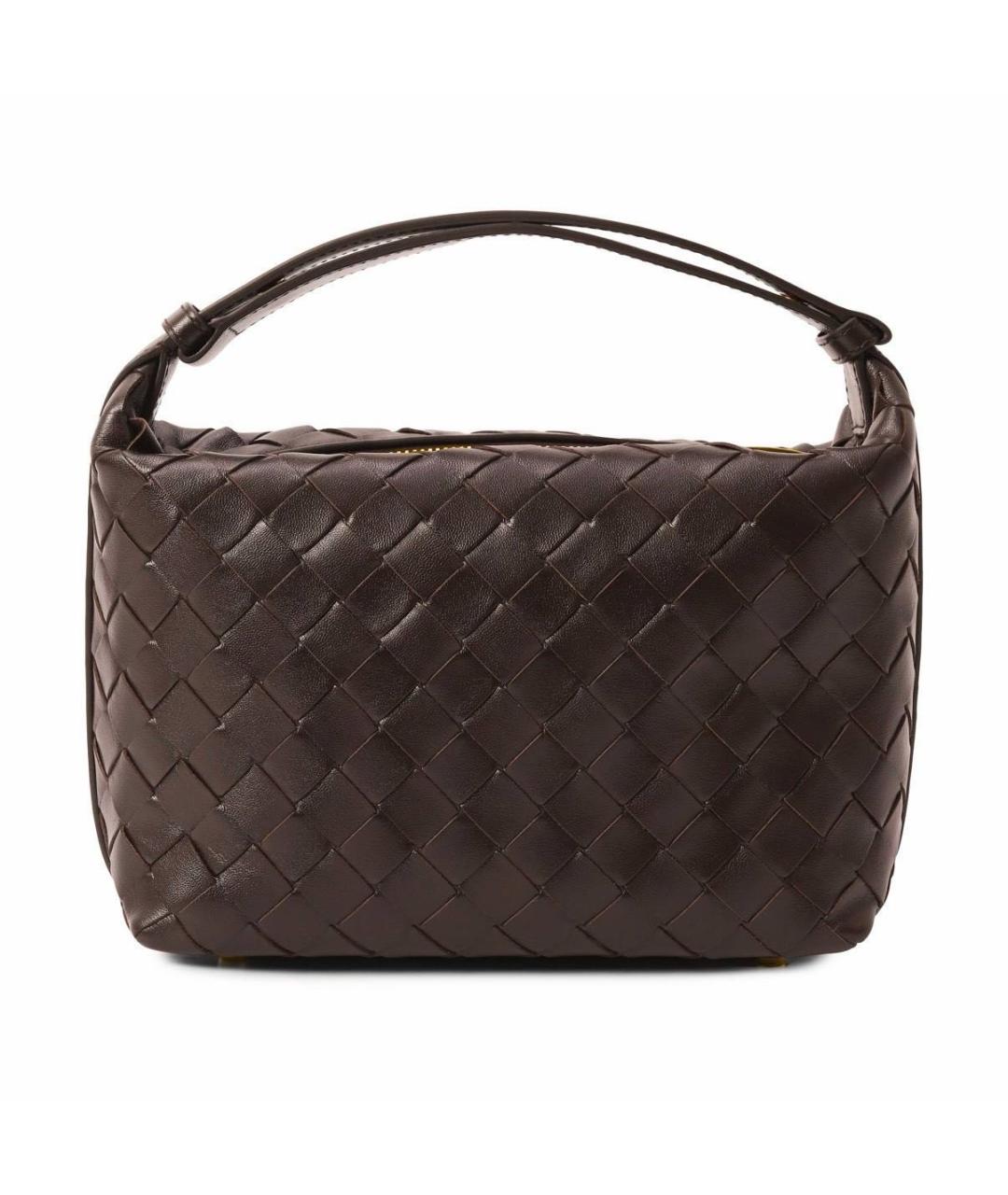 BOTTEGA VENETA Коричневая кожаная сумка с короткими ручками, фото 3