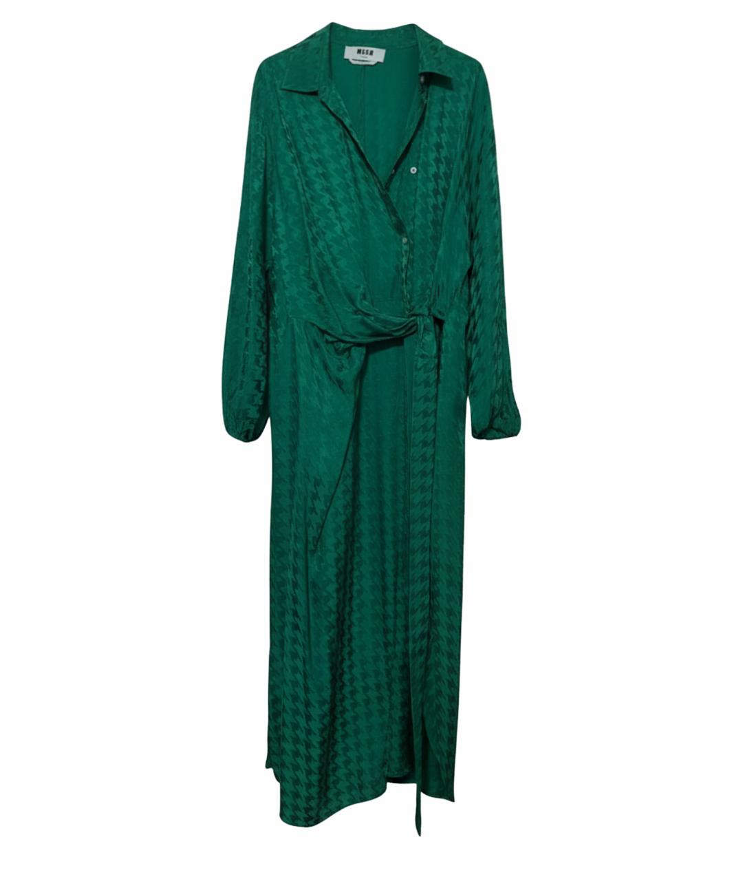 MSGM Зеленые полиэстеровое повседневное платье, фото 1