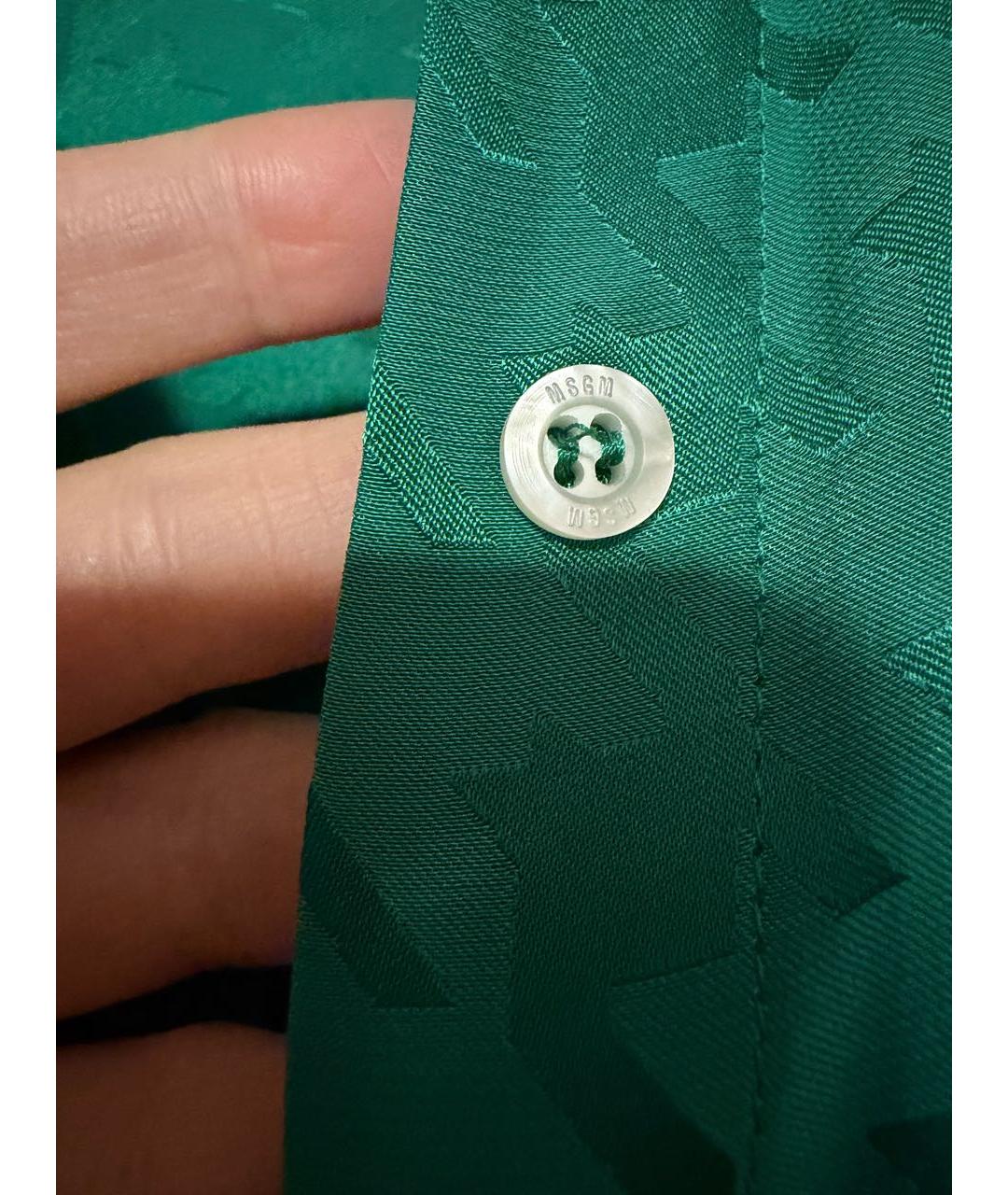 MSGM Зеленые полиэстеровое повседневное платье, фото 5