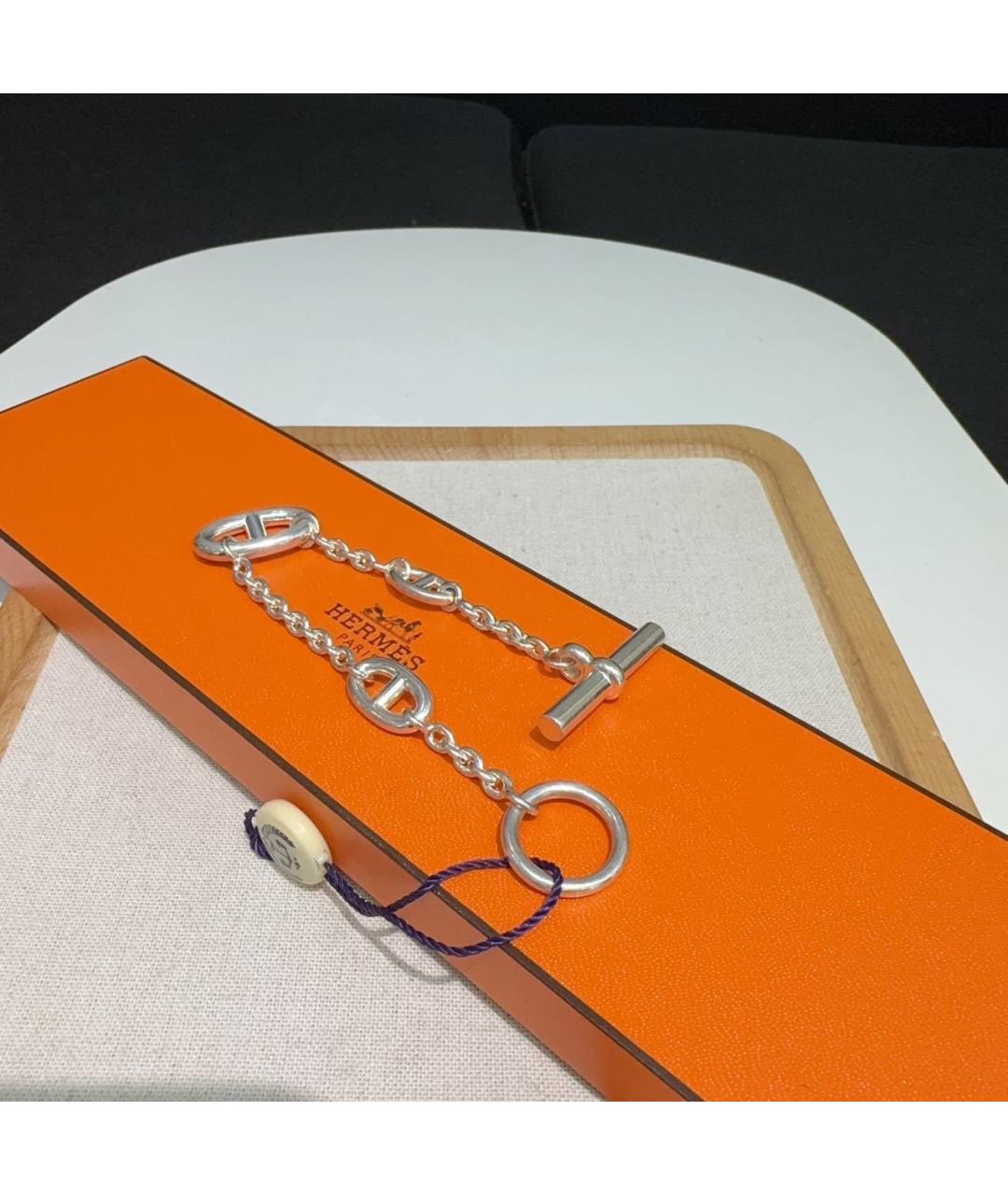 HERMES Серебрянный серебряный браслет, фото 3