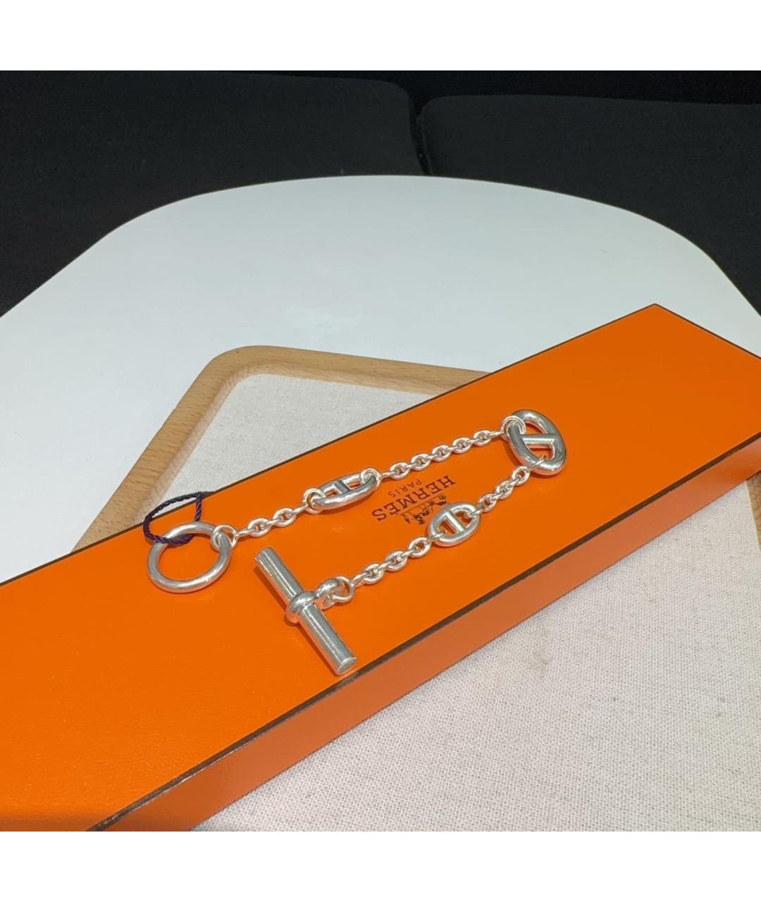 HERMES Серебрянный серебряный браслет, фото 4