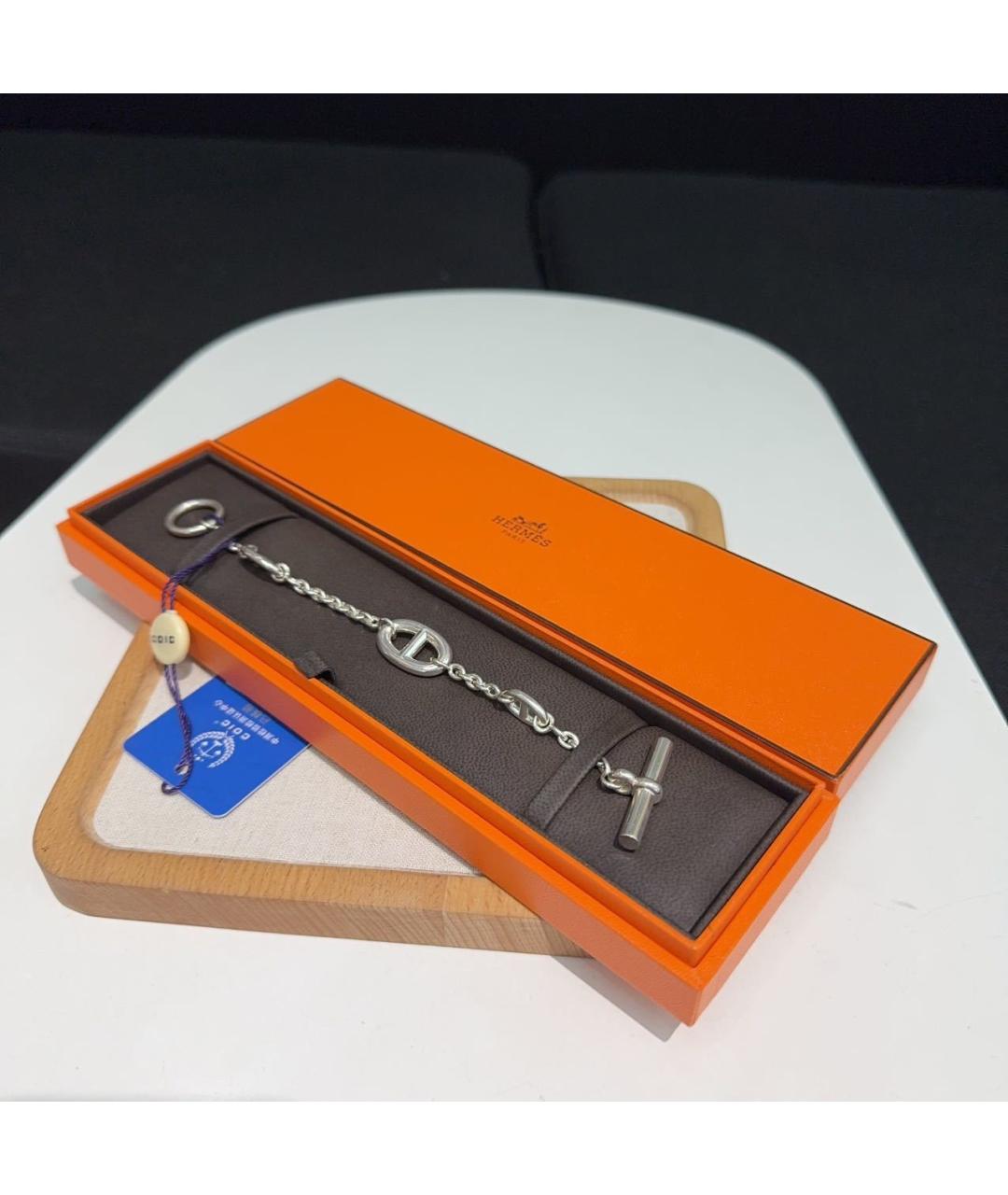 HERMES Серебрянный серебряный браслет, фото 2