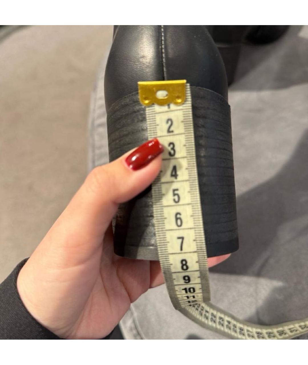 MM6 MAISON MARGIELA Черные кожаные ботильоны, фото 6