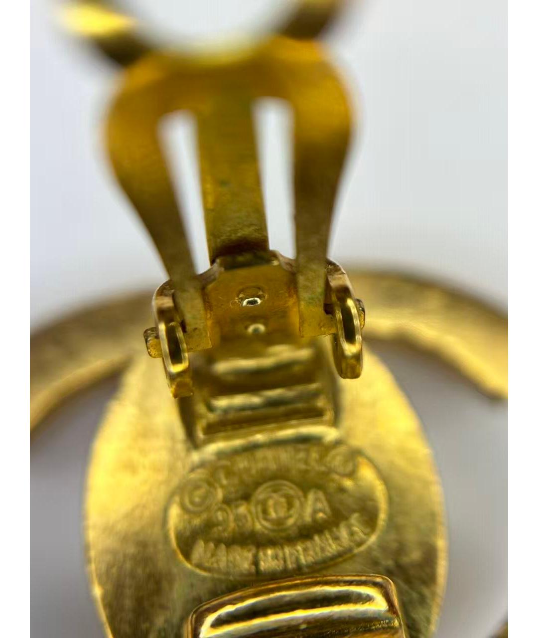 CHANEL Золотые металлические серьги, фото 3