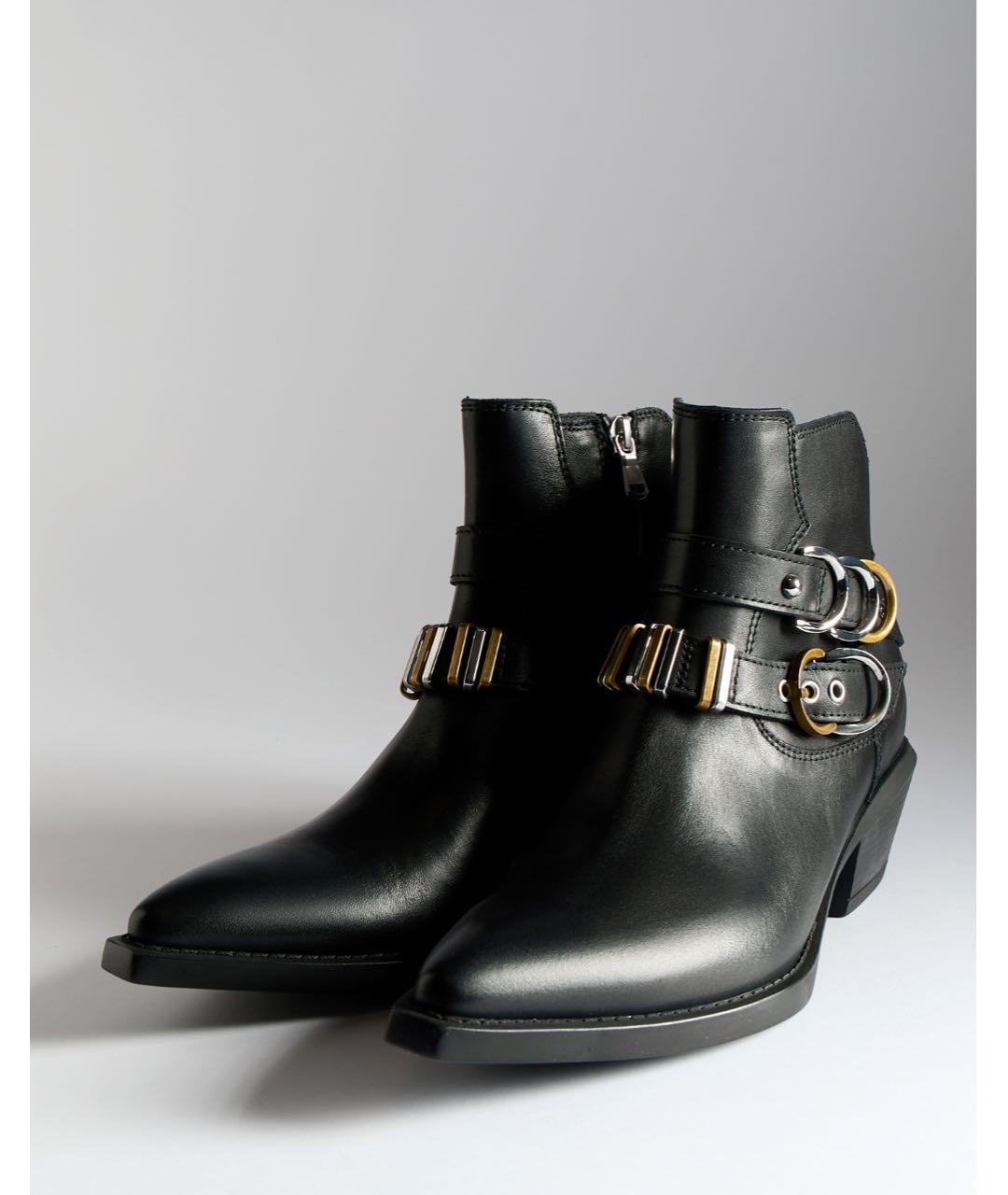 PINKO Черные кожаные ботинки, фото 2
