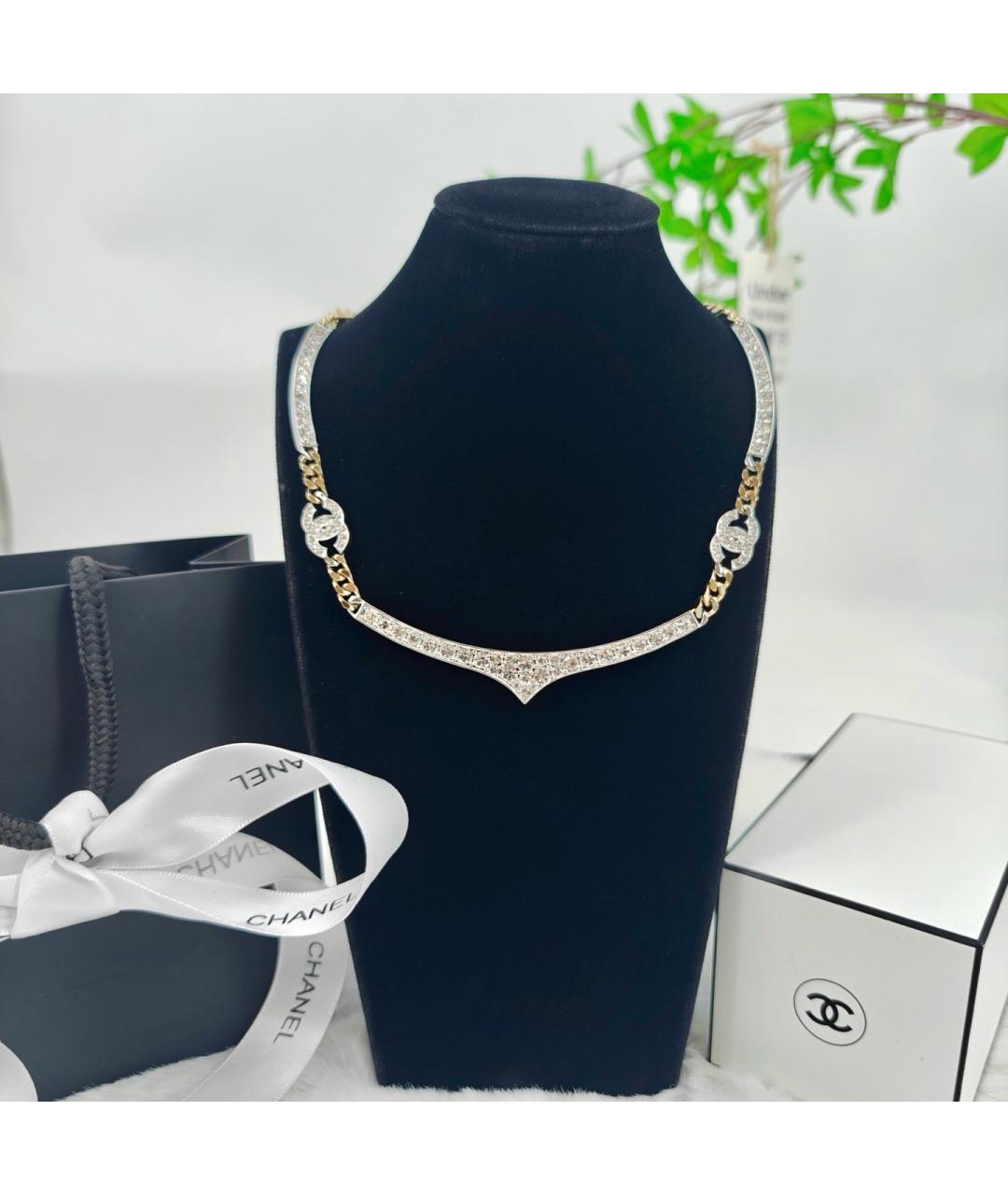 CHANEL Серебряное металлическое колье, фото 9