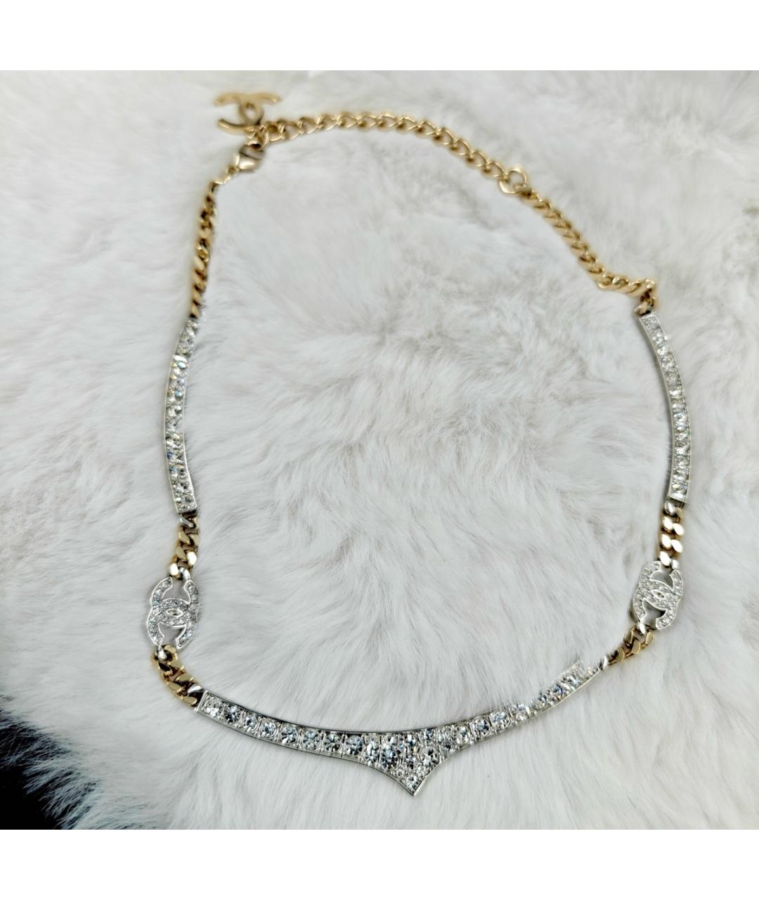 CHANEL Серебряное металлическое колье, фото 4