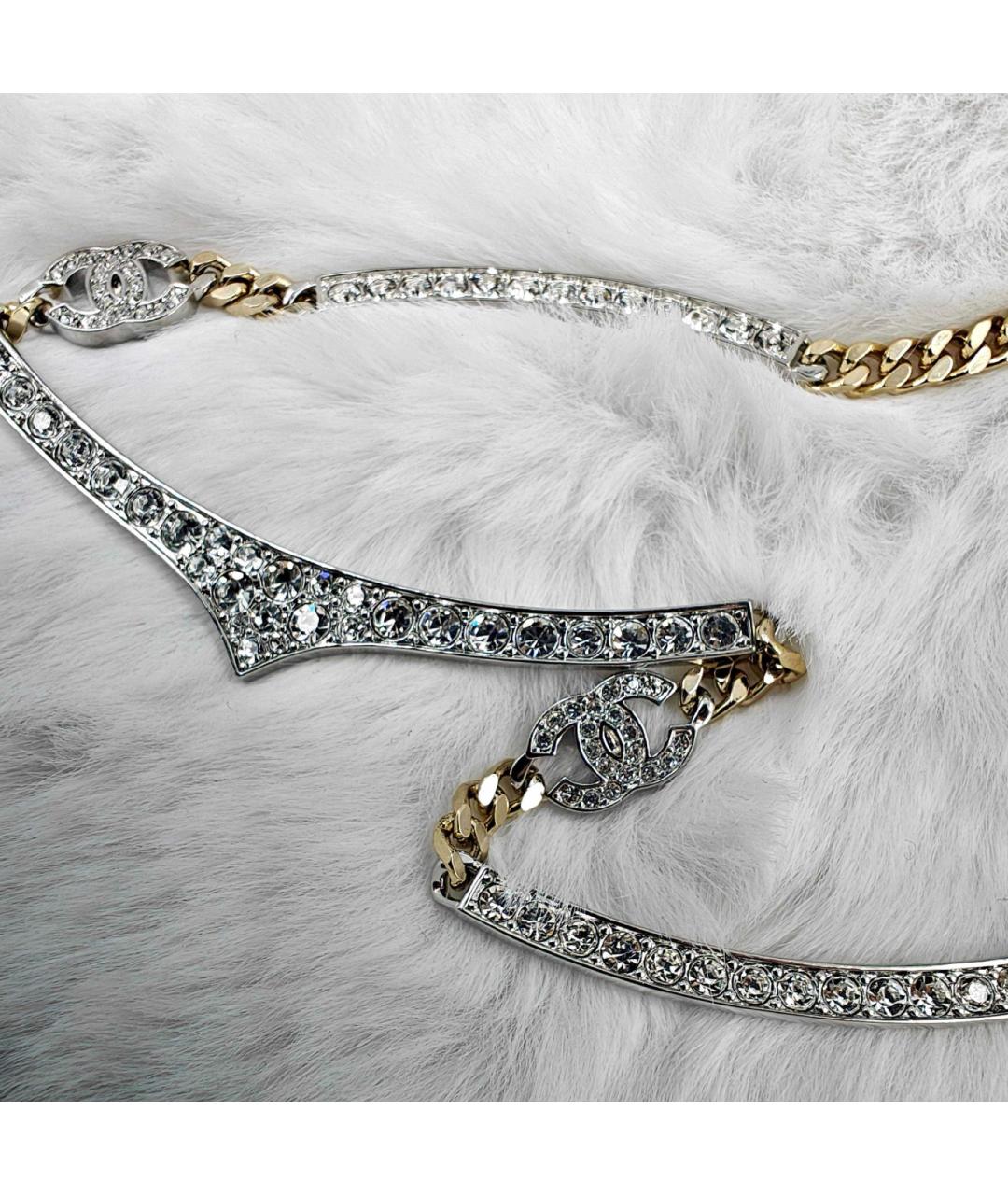 CHANEL Серебряное металлическое колье, фото 7