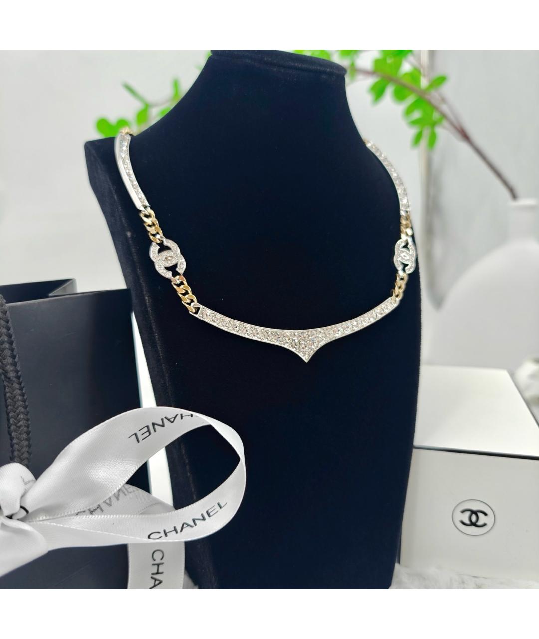 CHANEL Серебряное металлическое колье, фото 2