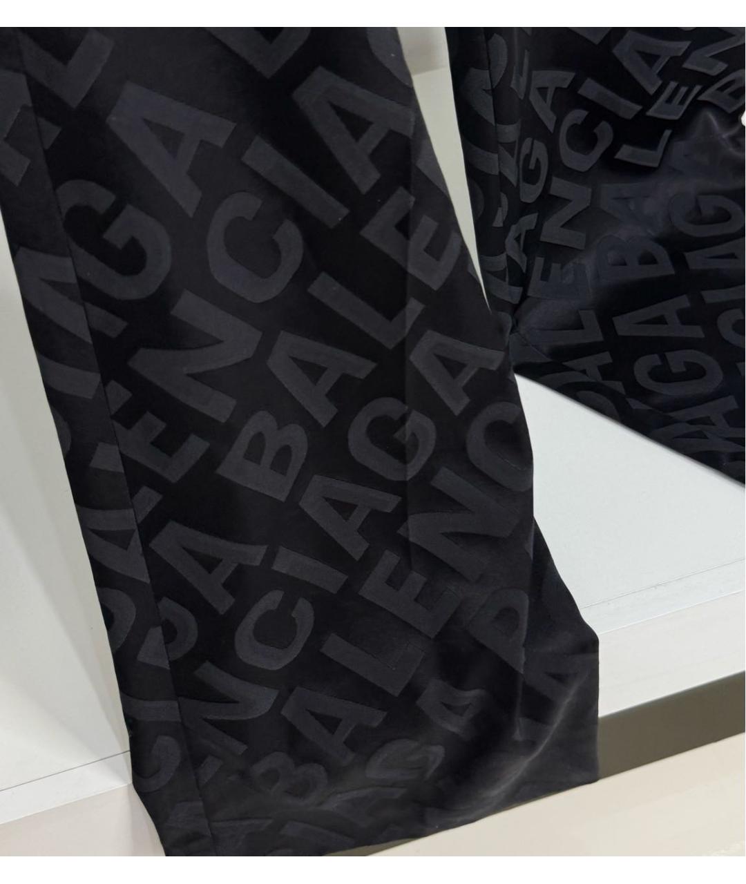 BALENCIAGA Черные вискозные брюки широкие, фото 5