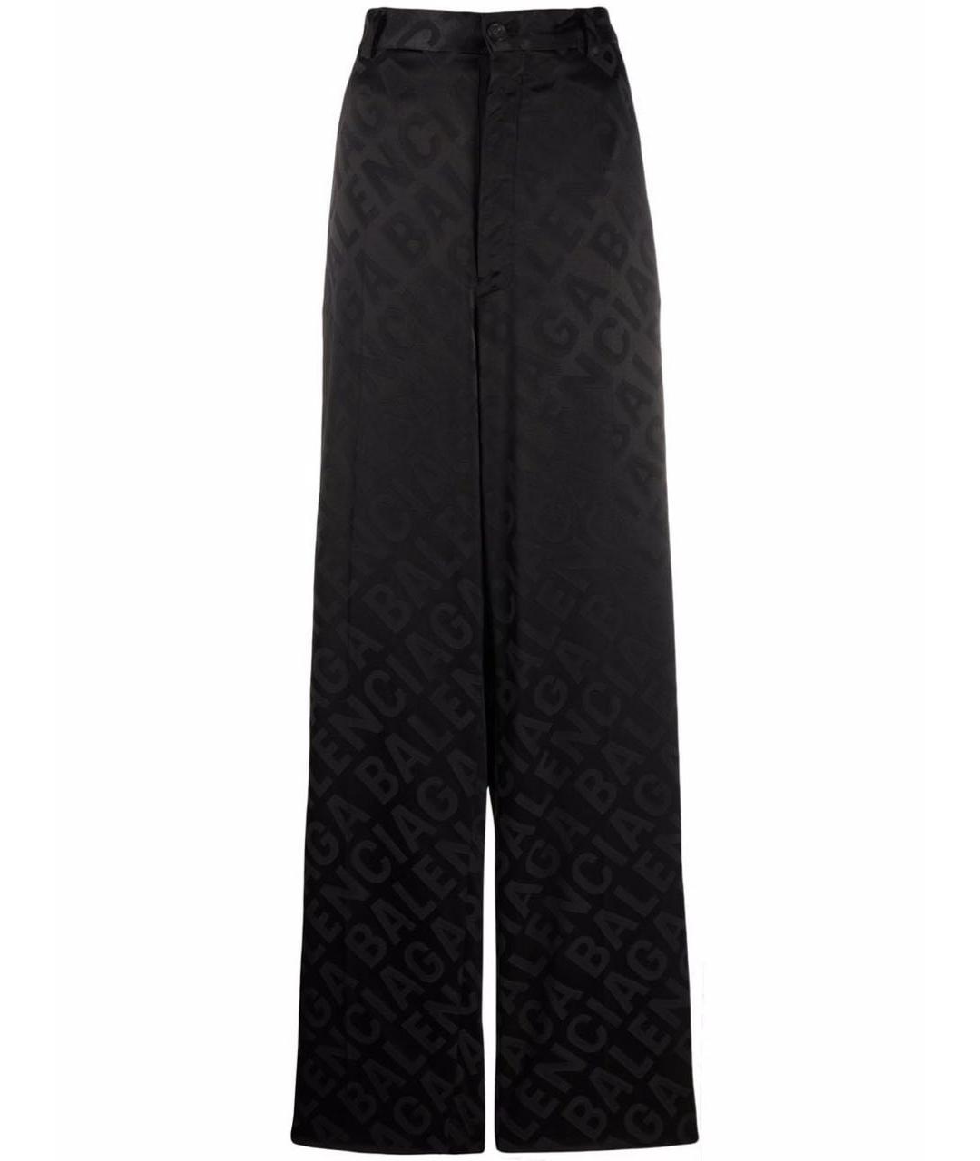 BALENCIAGA Черные вискозные брюки широкие, фото 8