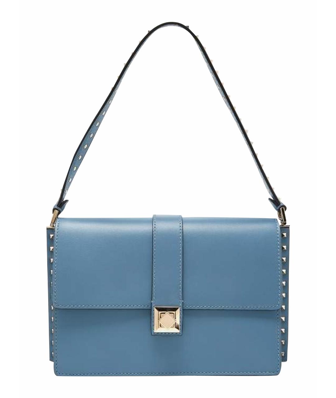 VALENTINO Голубая кожаная сумка через плечо, фото 1