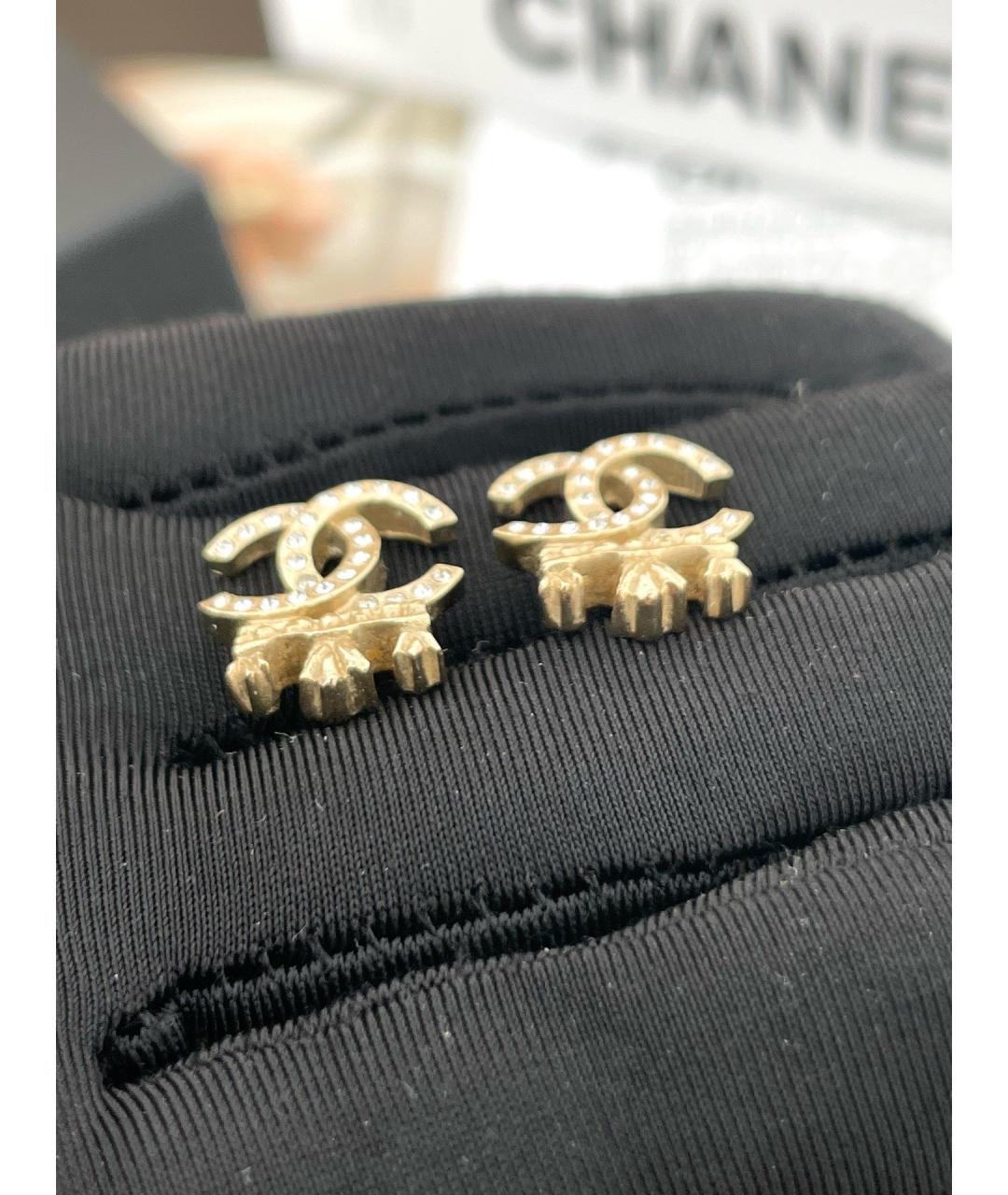 CHANEL Золотые металлические серьги, фото 5