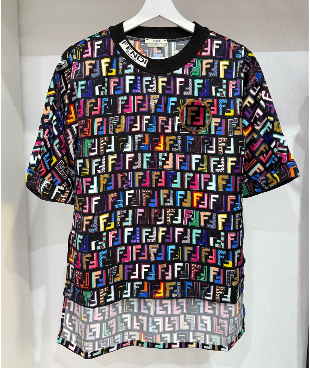 FENDI Вискозная футболка, фото 3