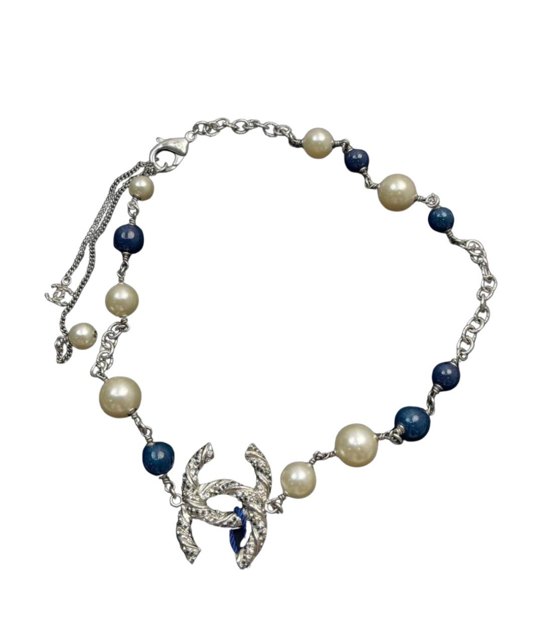 CHANEL Серебряное металлическое колье, фото 1