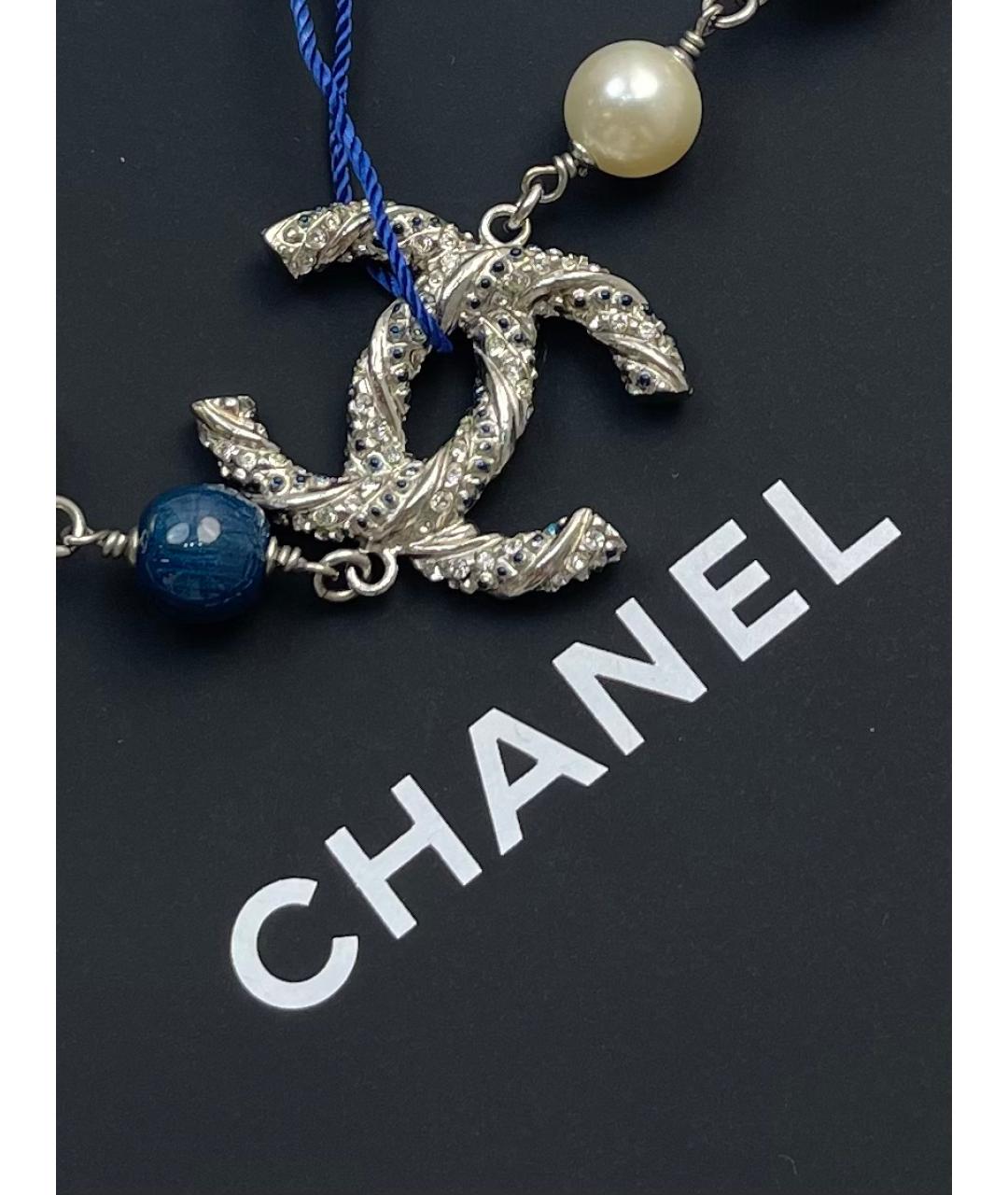 CHANEL Серебряное металлическое колье, фото 2