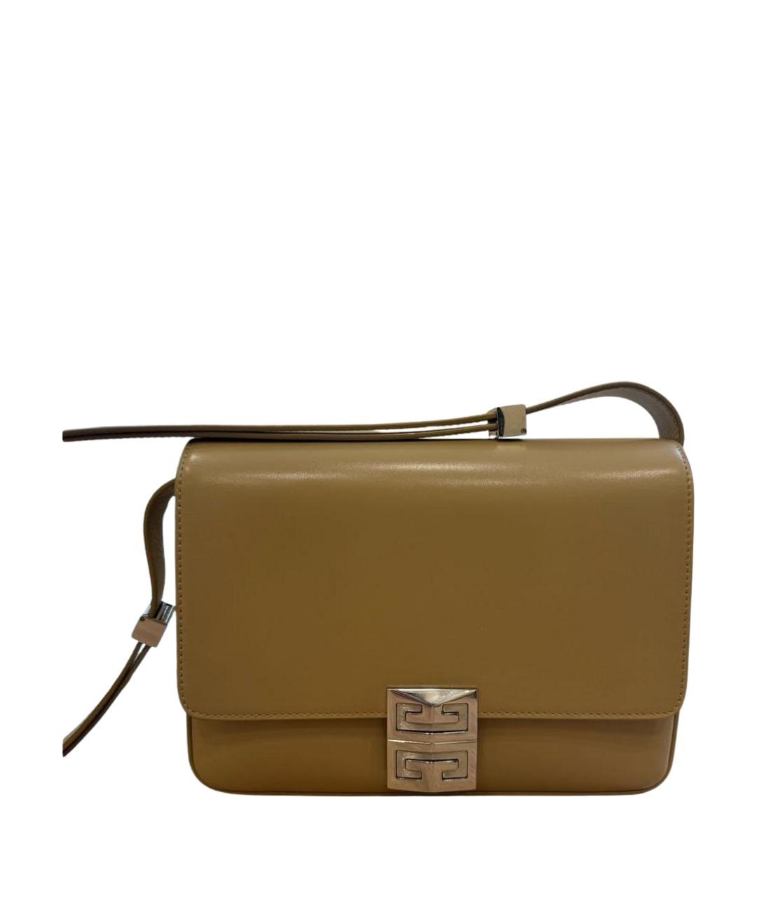 GIVENCHY Бежевая кожаная сумка с короткими ручками, фото 1