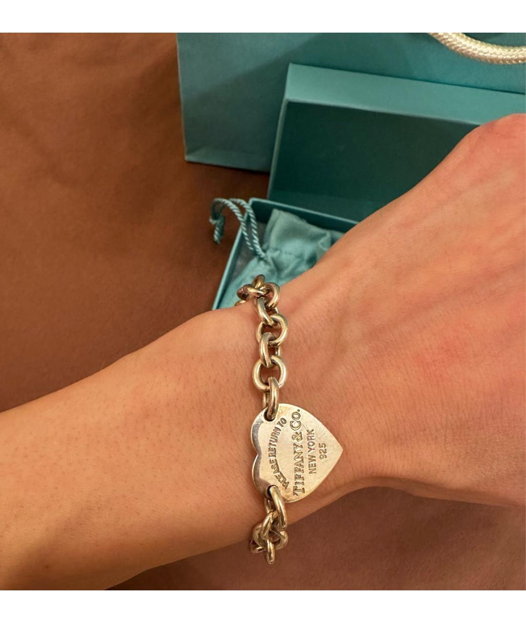 TIFFANY&CO Серебрянный серебряный браслет, фото 4