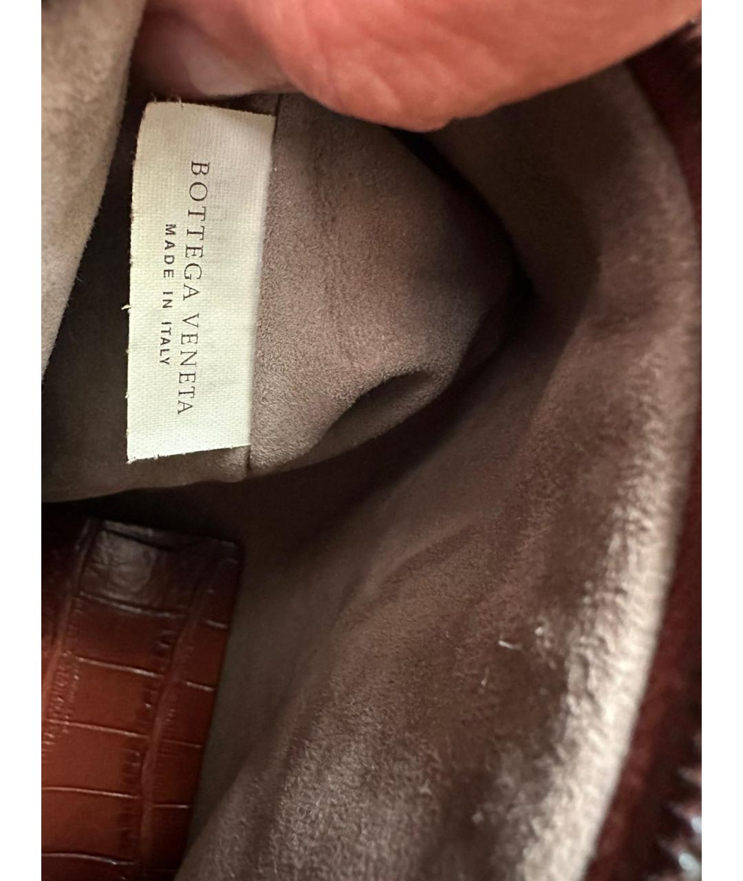 BOTTEGA VENETA Коричневая кожаная сумка тоут, фото 8