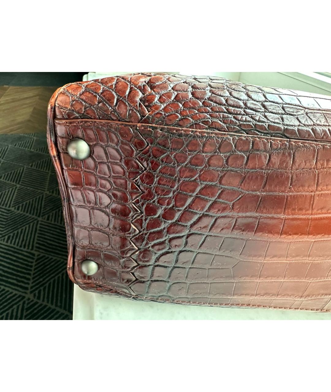 BOTTEGA VENETA Коричневая кожаная сумка тоут, фото 5