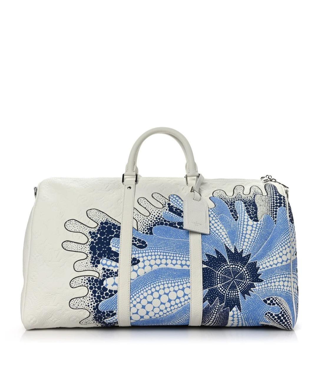 LOUIS VUITTON Белая кожаная дорожная/спортивная сумка, фото 9