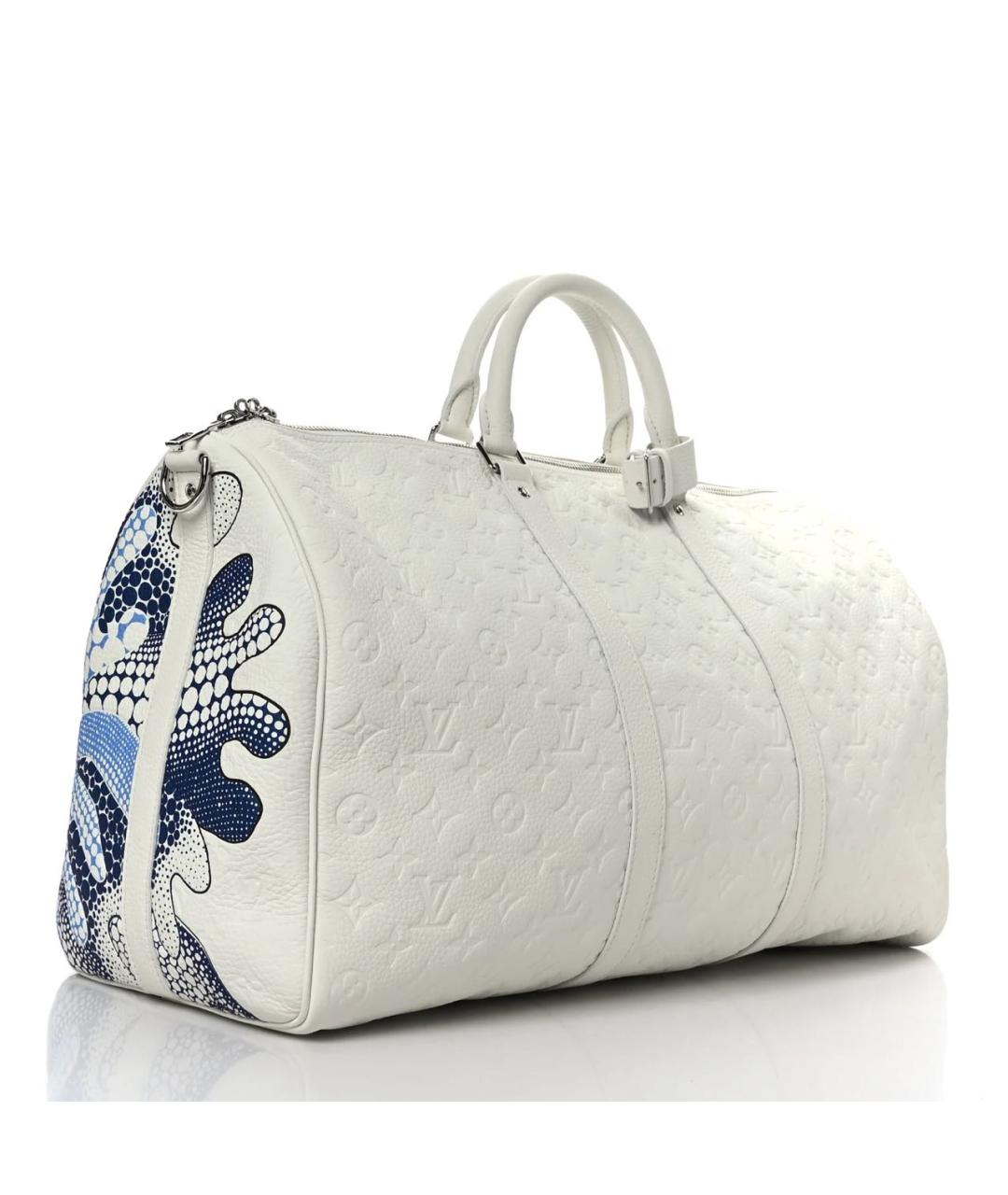 LOUIS VUITTON Белая кожаная дорожная/спортивная сумка, фото 2