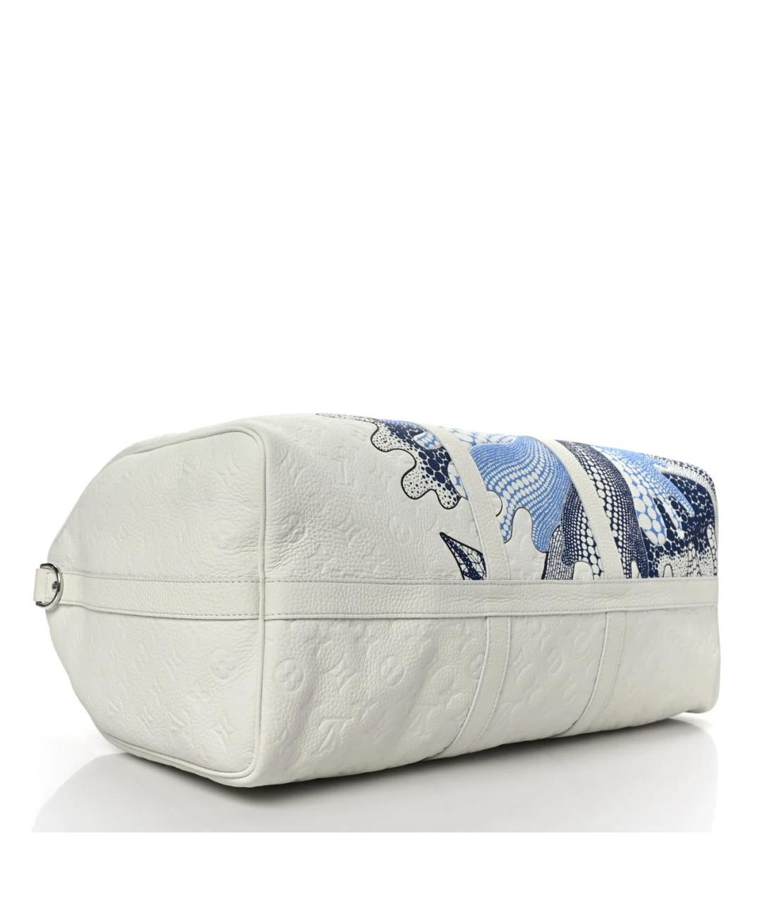 LOUIS VUITTON Белая кожаная дорожная/спортивная сумка, фото 3