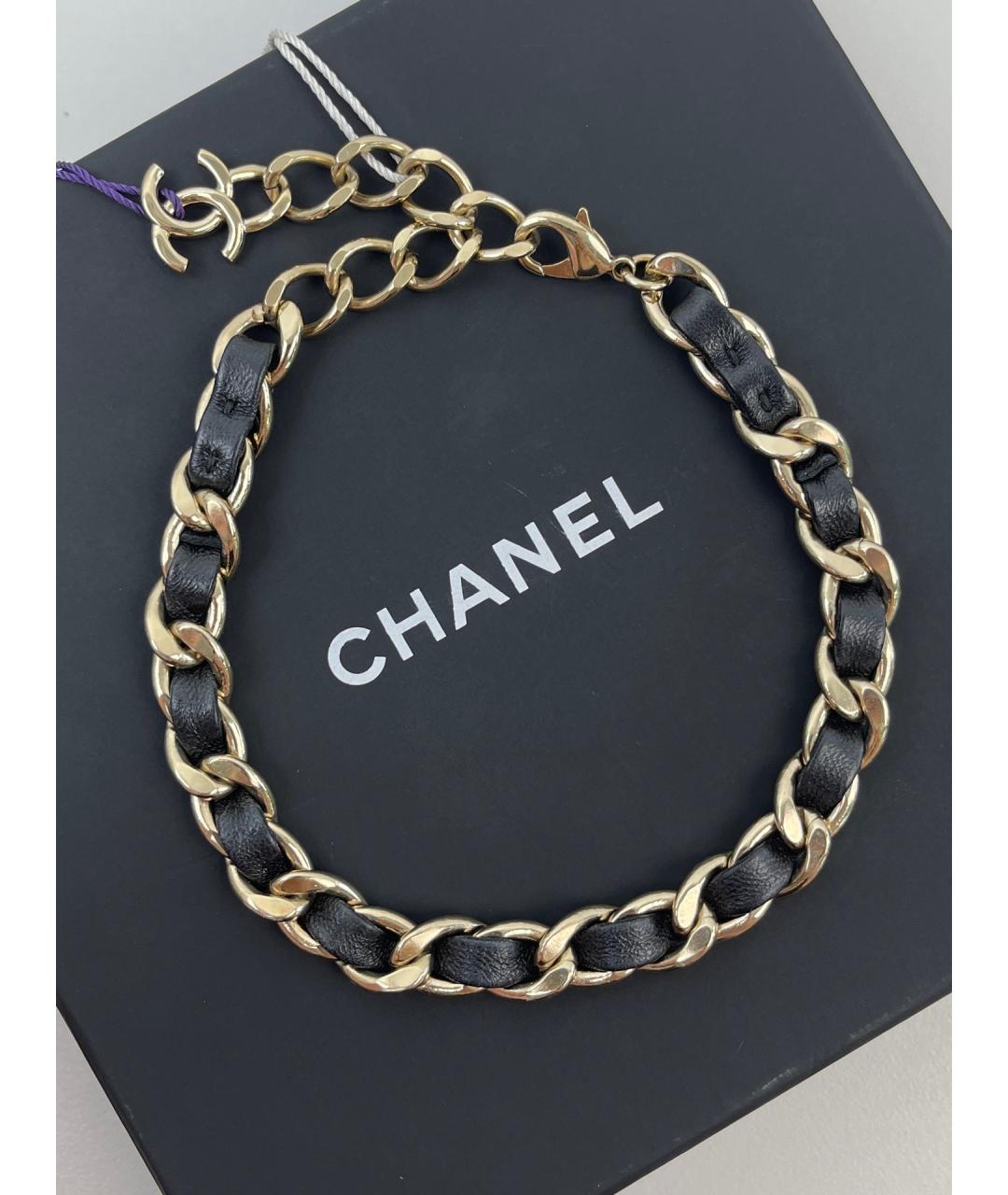 CHANEL Золотое металлическое колье, фото 2
