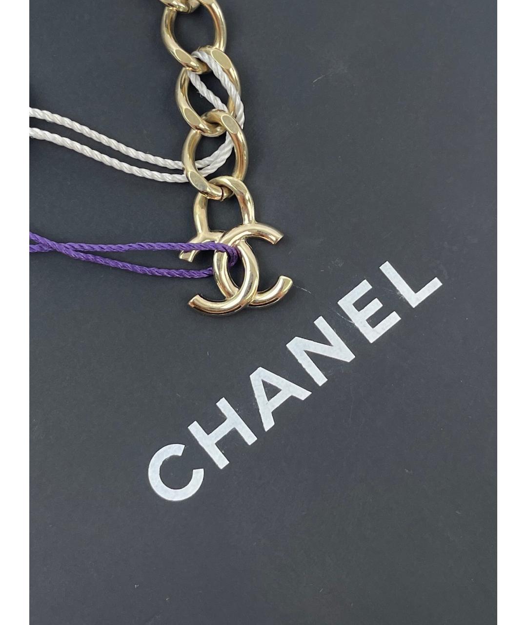 CHANEL Золотое металлическое колье, фото 3