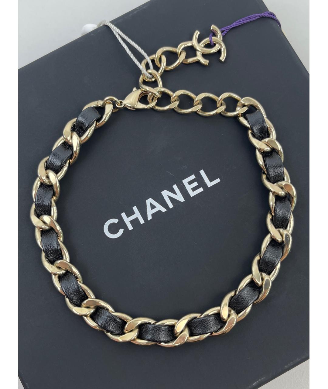 CHANEL Золотое металлическое колье, фото 5