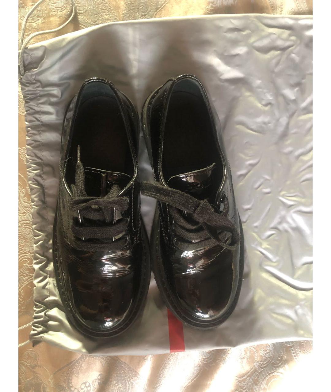 PRADA Черные ботинки из лакированной кожи, фото 3