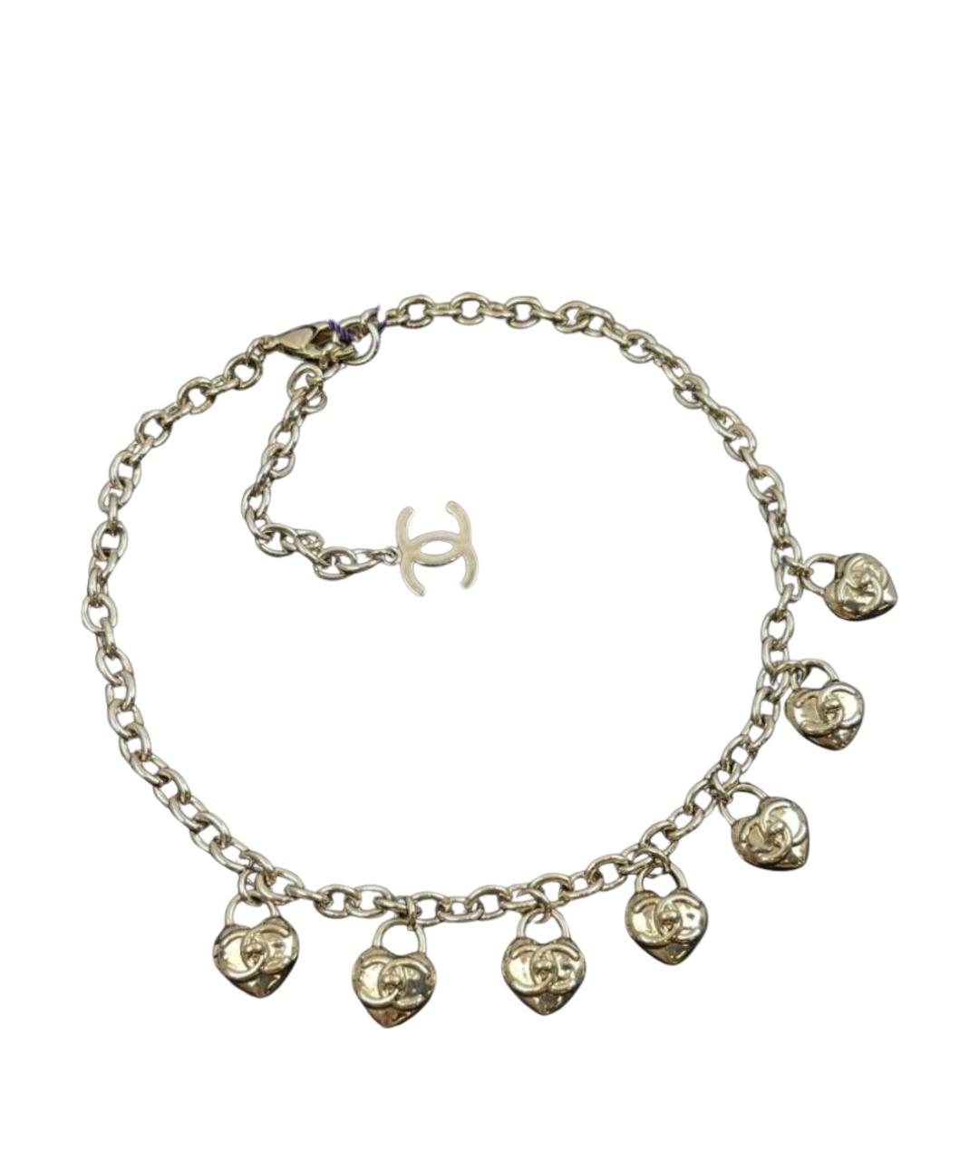 CHANEL Золотое металлическое колье, фото 1