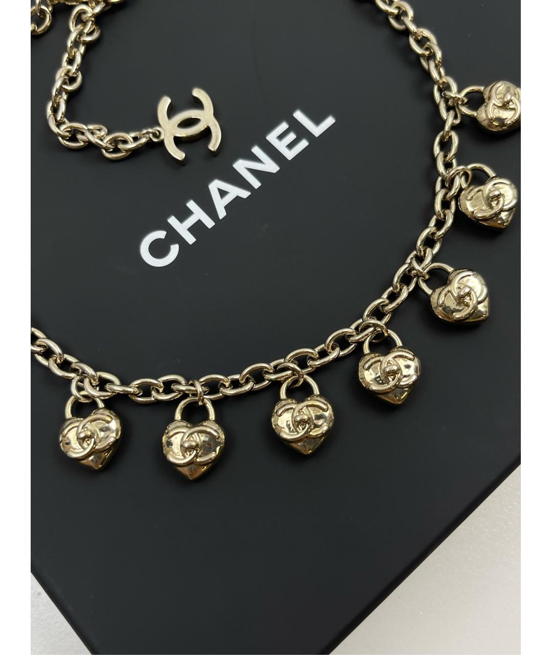 CHANEL Золотое металлическое колье, фото 2