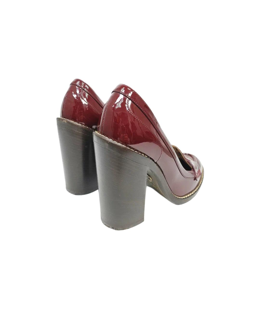 DOLCE&GABBANA Бордовые туфли из лакированной кожи, фото 4