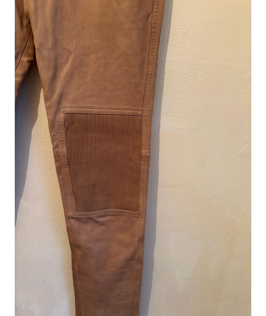 IRFE Золотые кожаные брюки узкие, фото 5