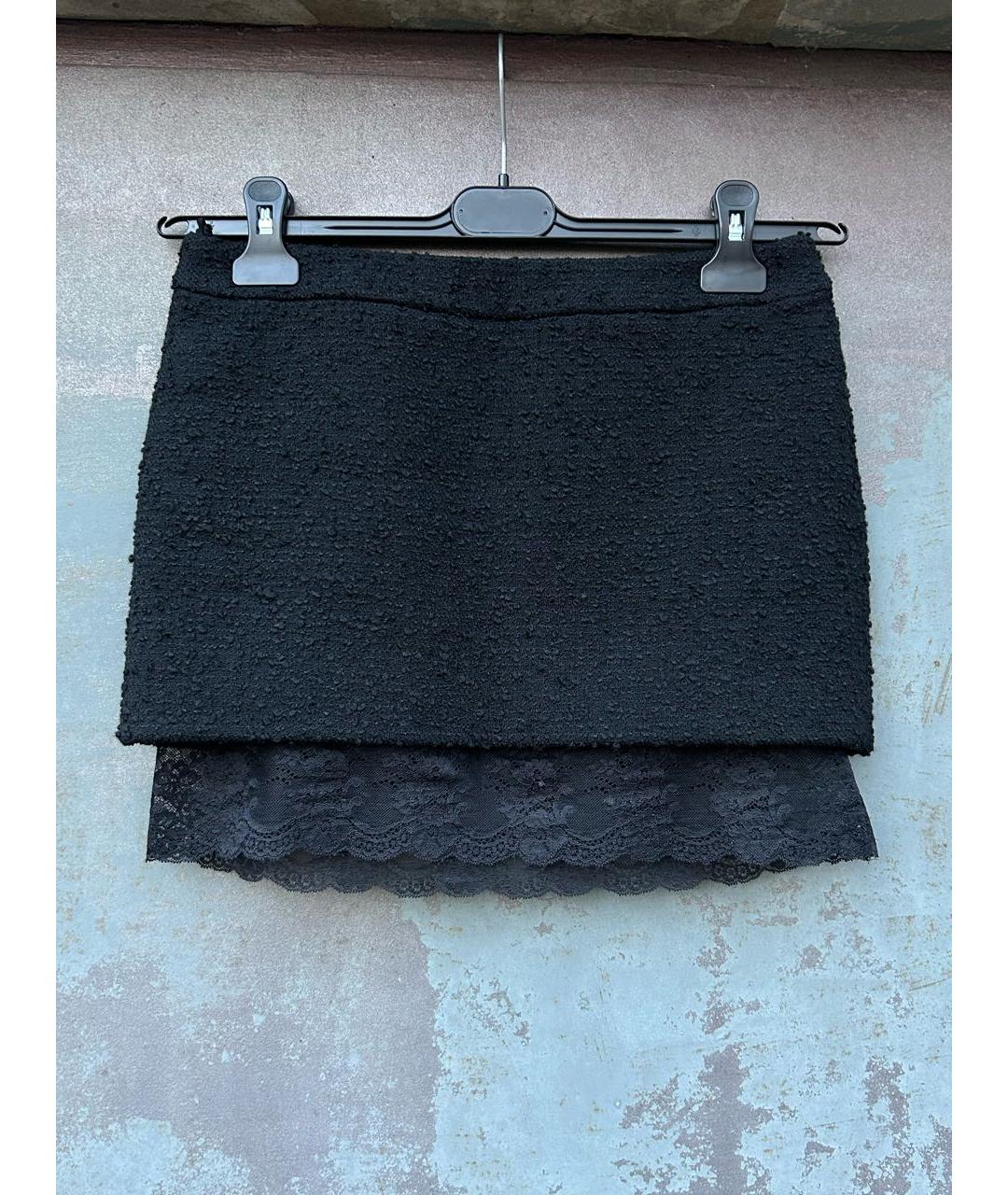SAINT LAURENT Черная хлопковая юбка мини, фото 9