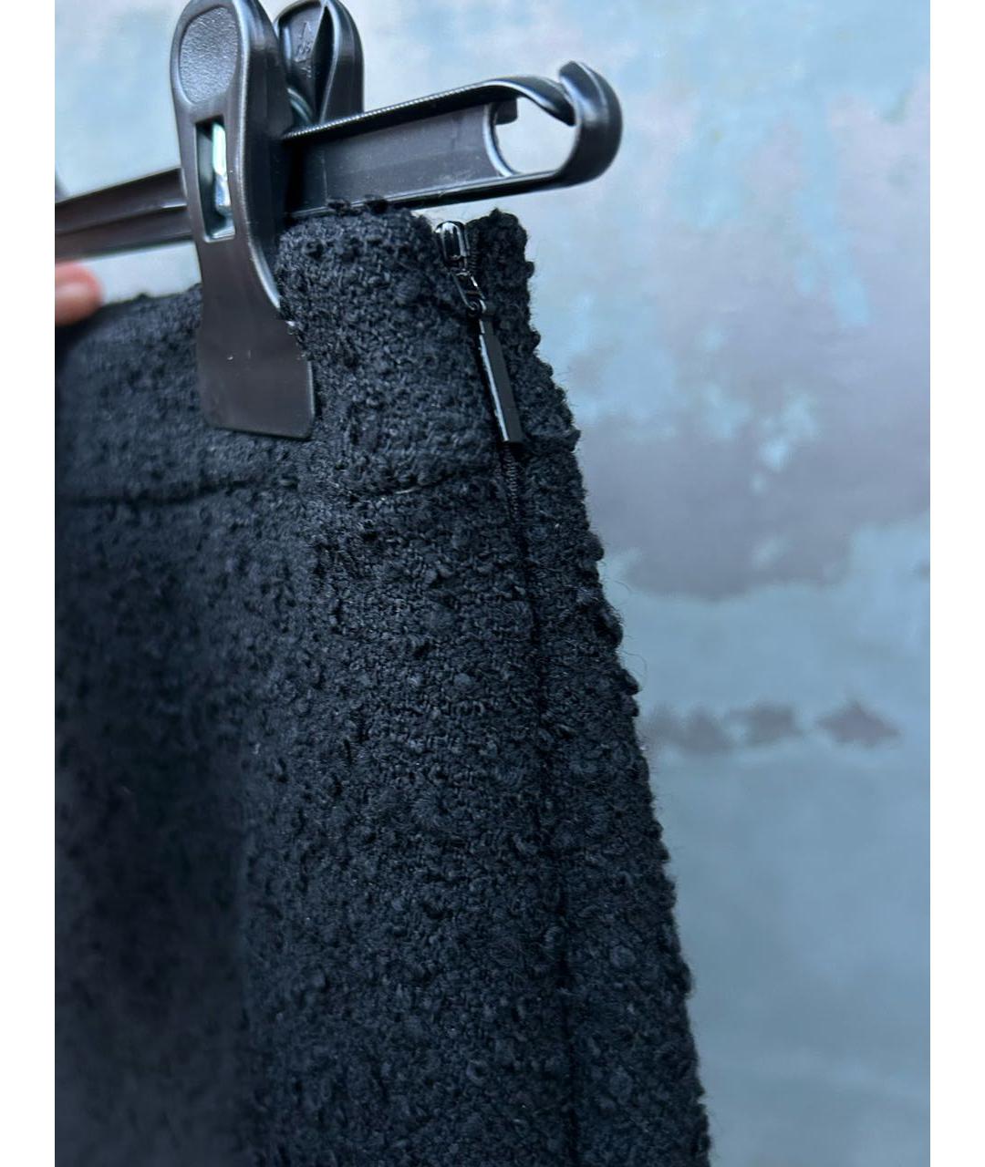 SAINT LAURENT Черная хлопковая юбка мини, фото 6