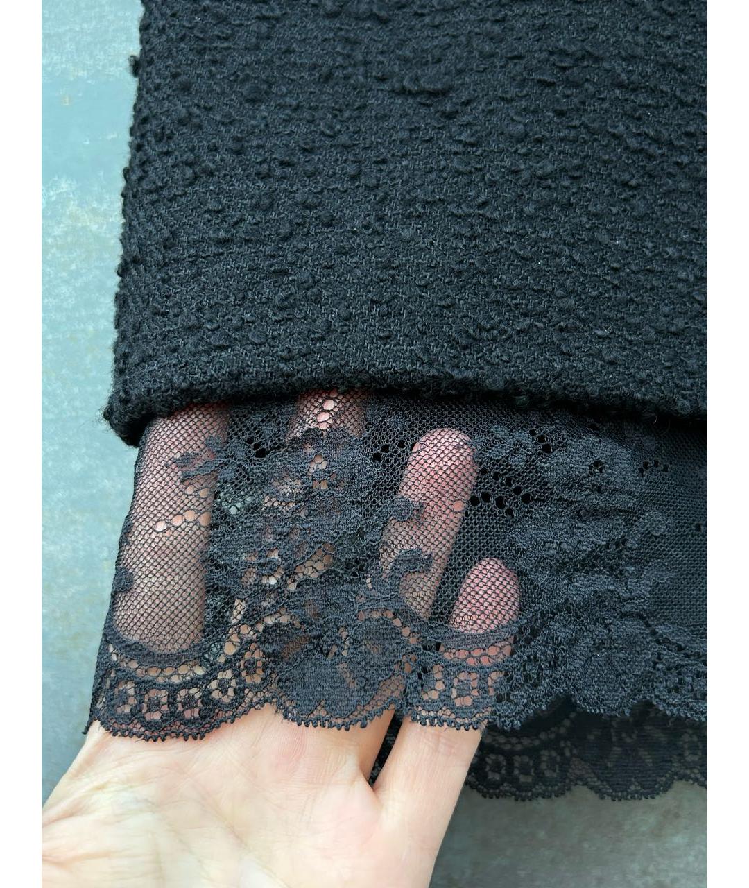 SAINT LAURENT Черная хлопковая юбка мини, фото 5