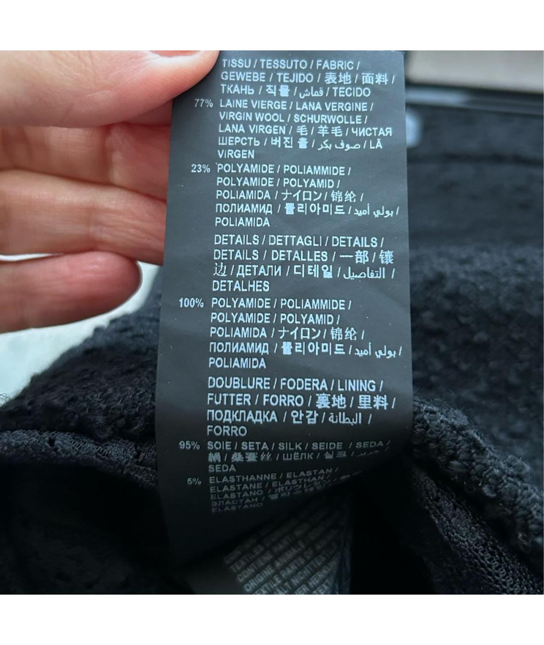 SAINT LAURENT Черная хлопковая юбка мини, фото 3