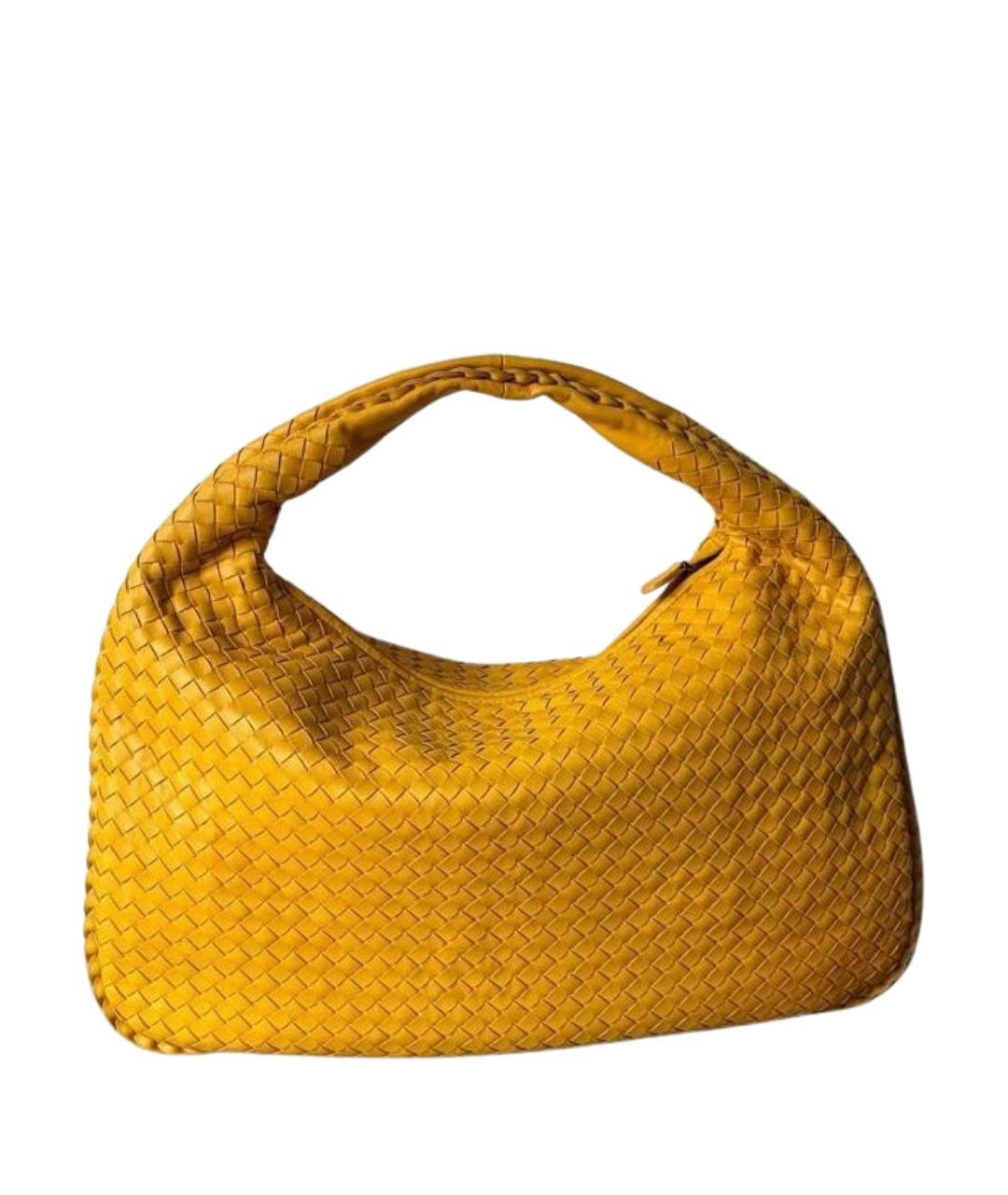 BOTTEGA VENETA Желтая кожаная сумка через плечо, фото 1
