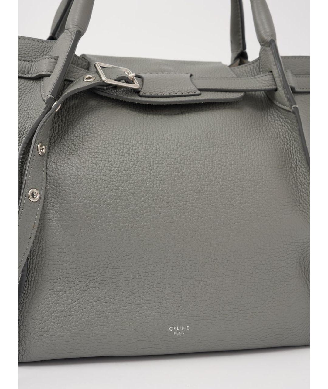 CELINE Бежевая кожаная сумка с короткими ручками, фото 8