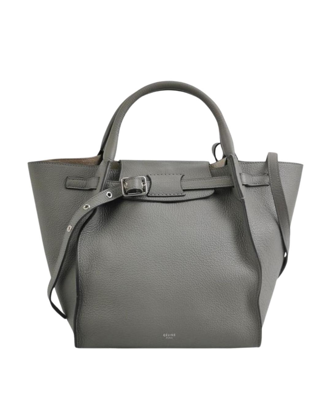 CELINE Бежевая кожаная сумка с короткими ручками, фото 1