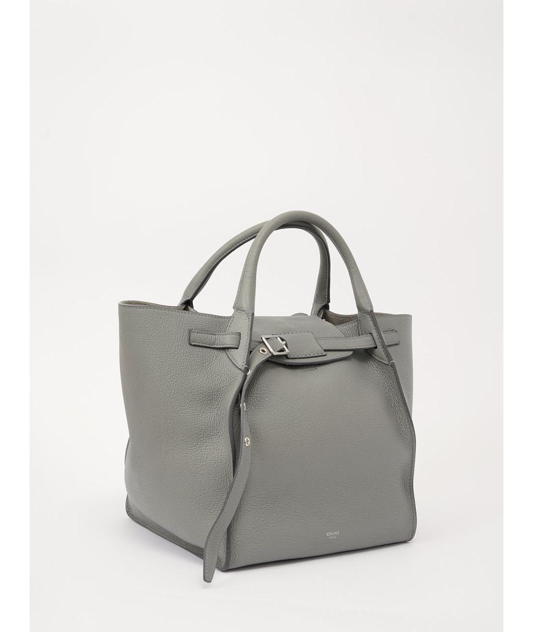 CELINE Бежевая кожаная сумка с короткими ручками, фото 6