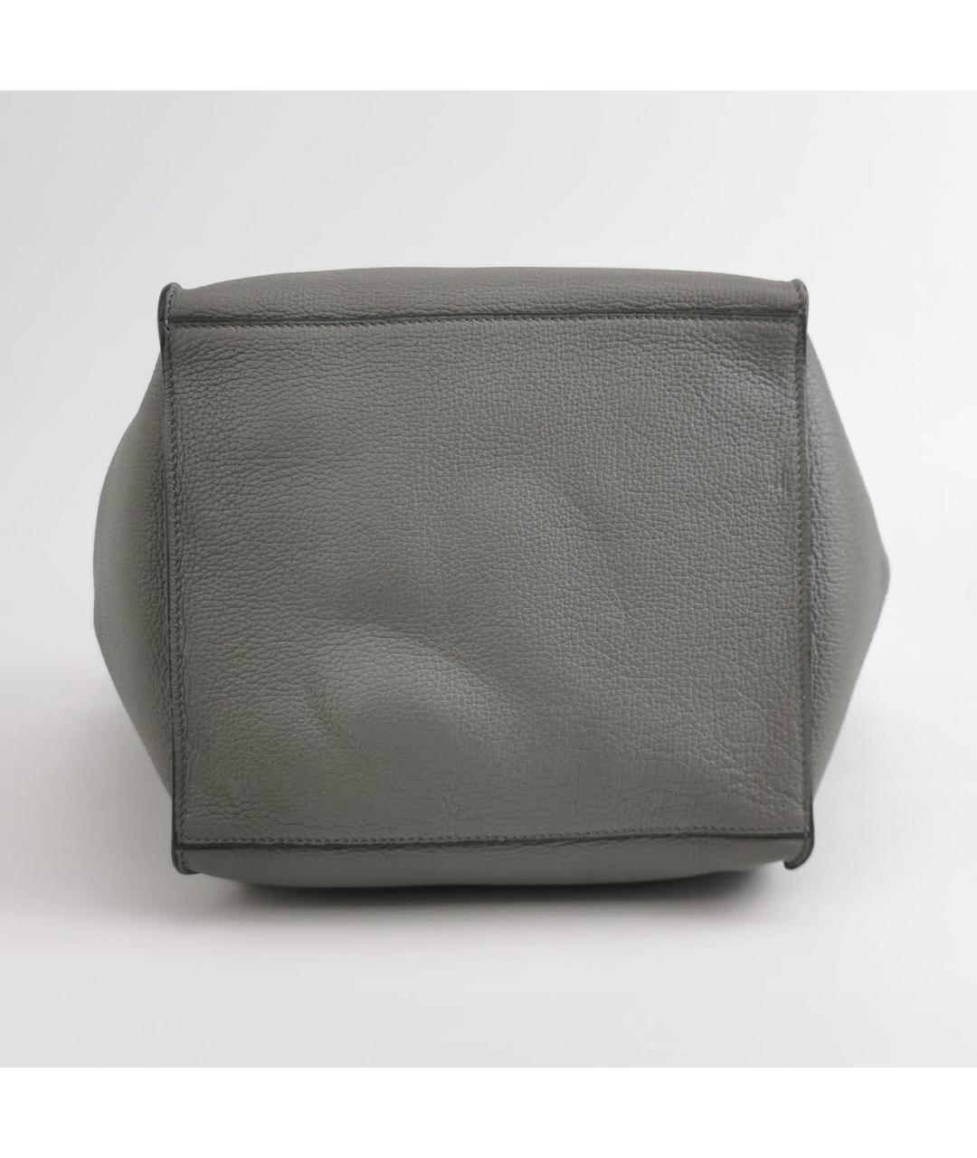 CELINE Бежевая кожаная сумка с короткими ручками, фото 4