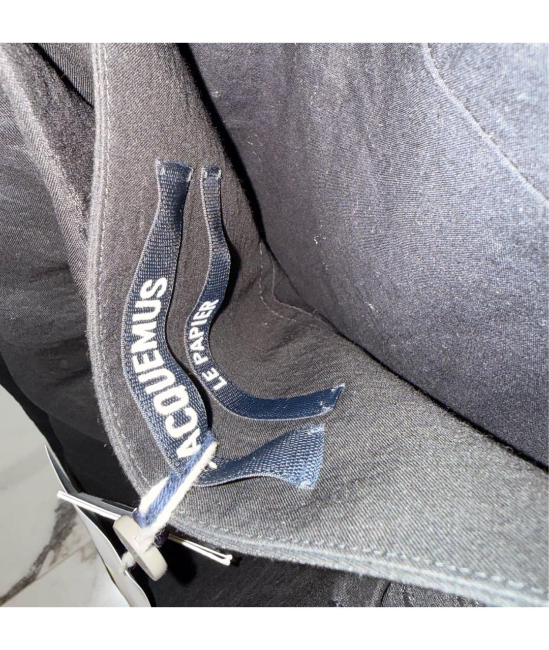 JACQUEMUS Черное вискозное коктейльное платье, фото 5