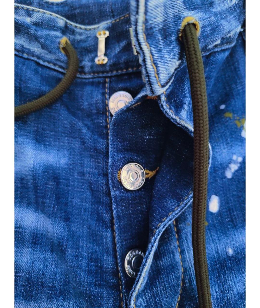 DSQUARED2 Синие хлопковые джинсы клеш, фото 4