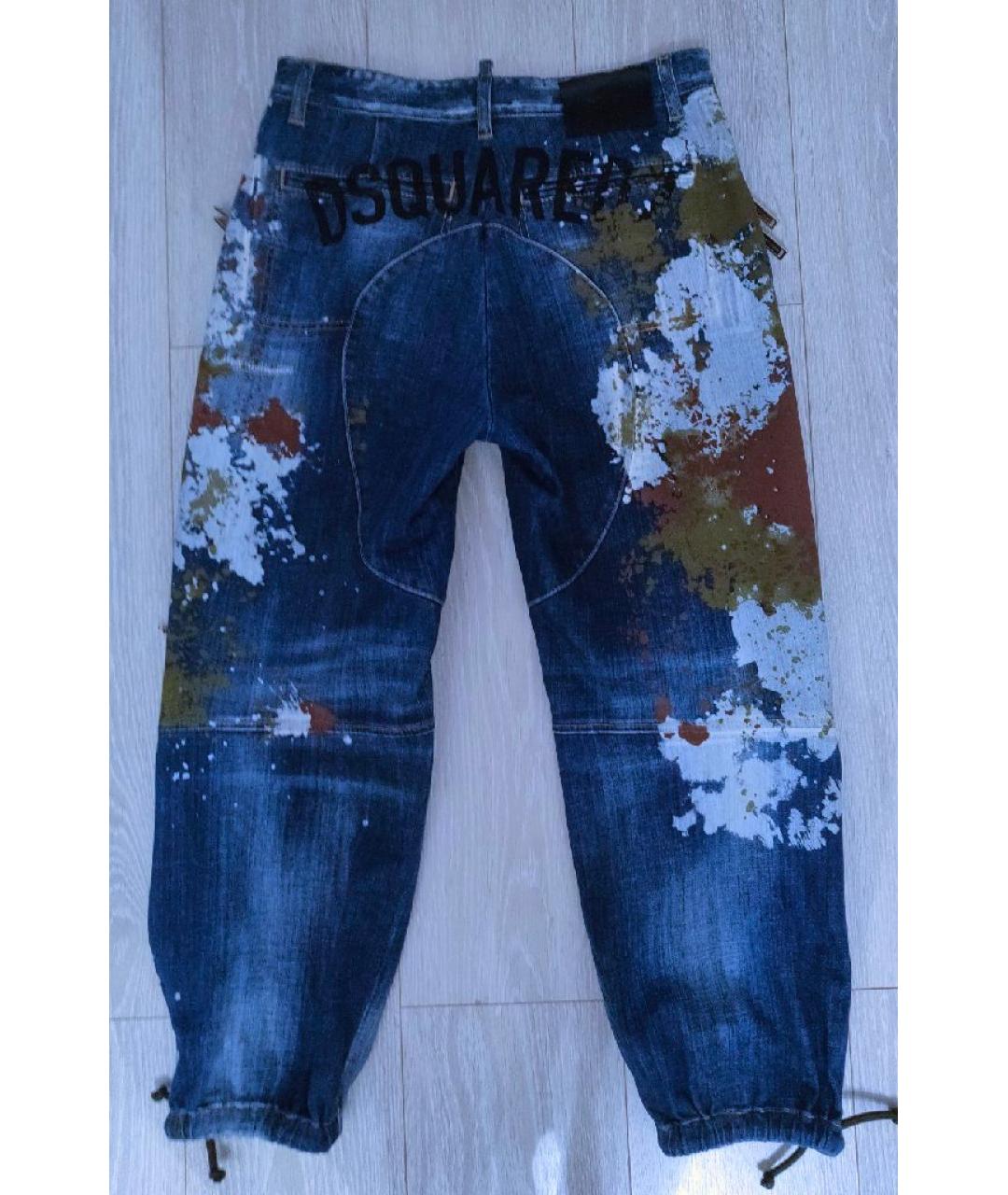 DSQUARED2 Синие хлопковые джинсы клеш, фото 2